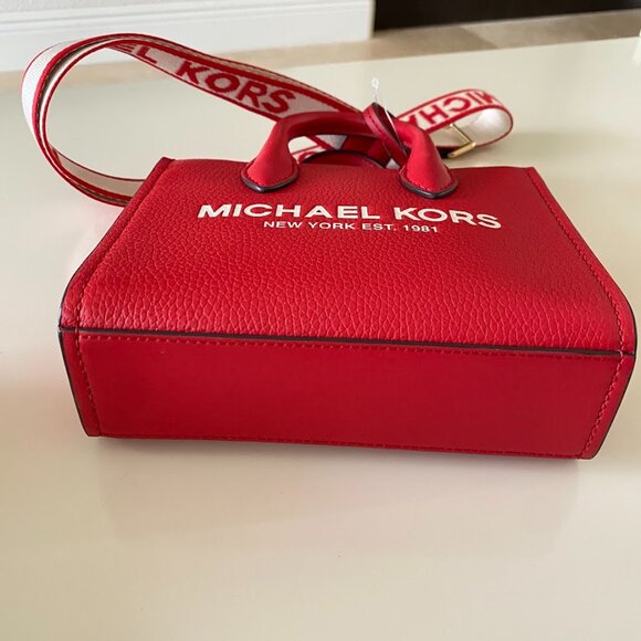 Last 1‼️Michael Kors★MIRELLA XS SHOPPER XBODY RED - Picture 5 of 8
